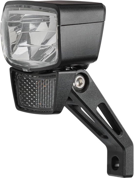 Axa led lamp voorlicht sprint 4 lux batterij zwart Zilver | HM Fietsen