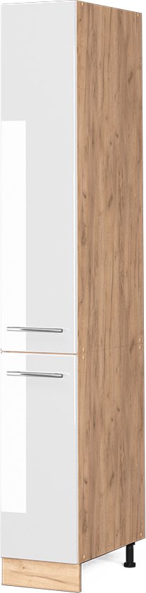 Vicco Armoire à pharmacie Fame- Line, Wit brillant/Marron, 30 cm