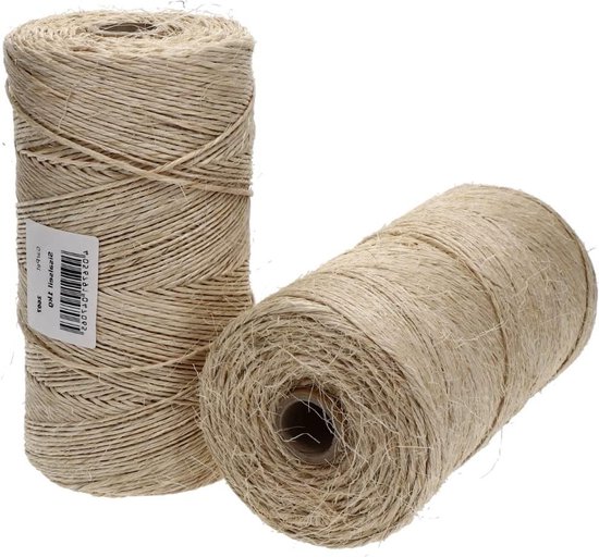 Casgee Sisaltouw voor krabpaal 8mm x 100m, natuurlijk sisaltouw, touw voor krabpaal, sisal vervanging voor kattenboom, krabpaal touw, sisal koord voor kattenboom vervanging, decoreren van huizen