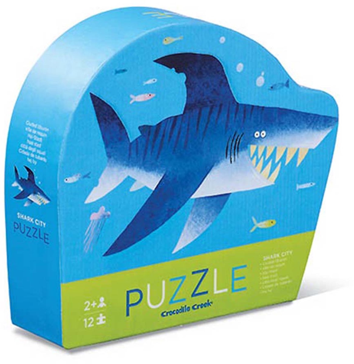 Crocodile Creek mini puzzel Haai - 12 stukjes.