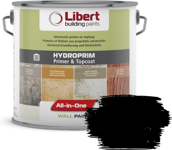 Libert - Hydroprim - RAL9005 - 10L - Peinture 2en1