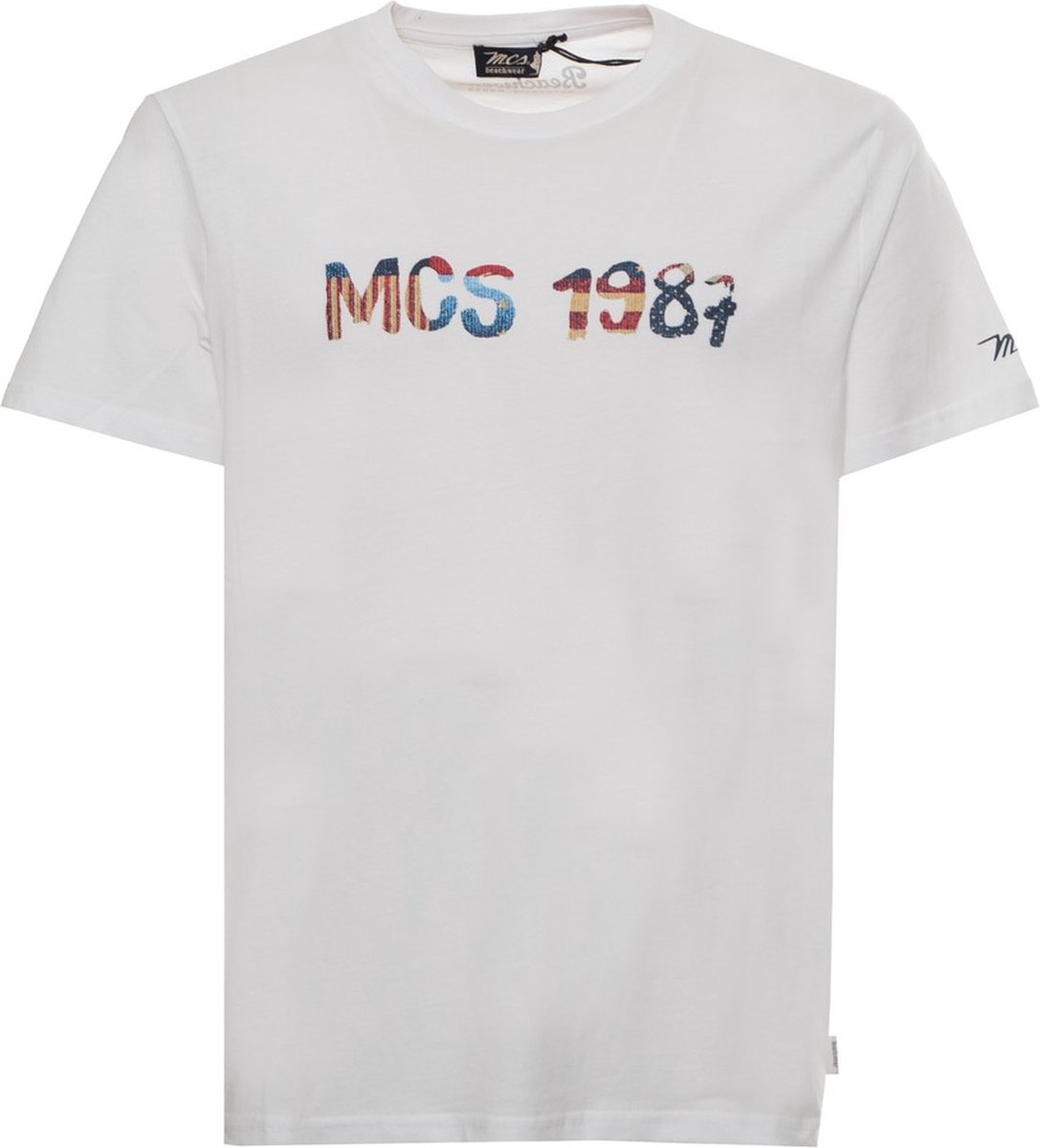 MCS 10BTS002-L2301 - T-shirt - Korte Mouw - Witte Kleur - Heren