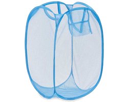 Kipit Wasmand flexibel/opvouwbaar - blauw - kunststof - 33 x 33 x 58 cm - 60 liter