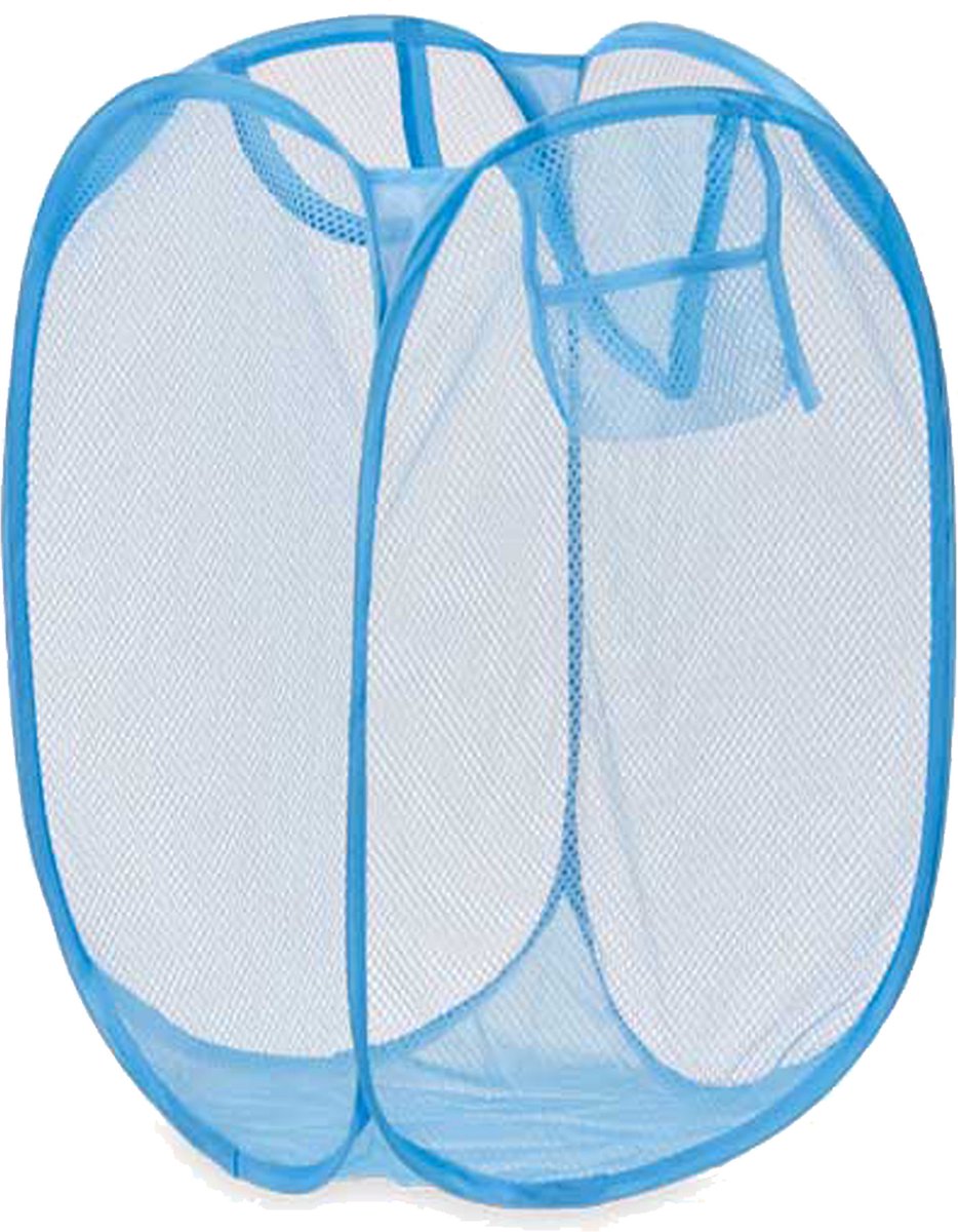 Goedkoopste Kipit Wasmand flexibel/opvouwbaar - blauw - kunststof - 33 x 33 x 58 cm - 60 liter