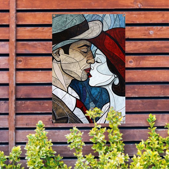 Paire d'affiches - Affiche de jardin People - Affiche de jardin Chapeaux - Affiche d'extérieur - Accessoires de jardin pour le mur - Décoration jardin affiche de jardin 100x150 cm