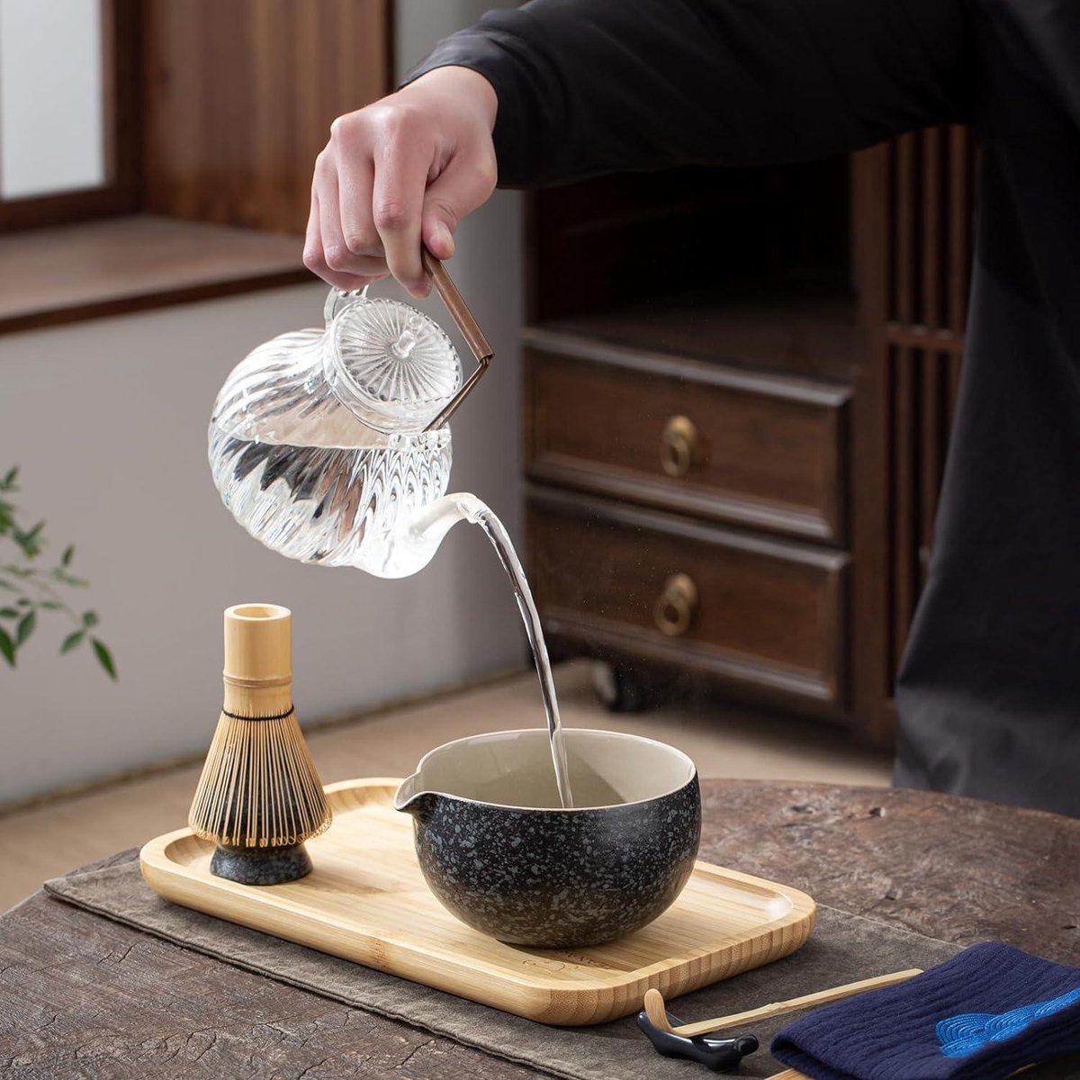 Set De 2 Bols à Matcha Avec Support – Cérémonie Du Thé Simplifiée