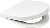 Bol.com Plieger Nola/Kansas Toiletbril - D-Vorm WC Bril - Duroplast - Wit - Met Deksel - Softclose - RVS bevestiging aanbieding