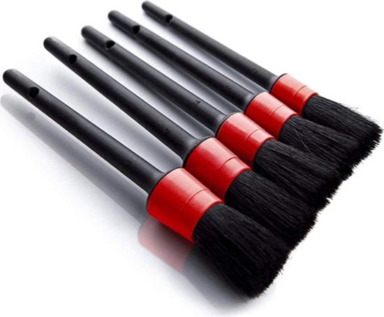 Foto: Tlvx auto schoonmaakborstels interieur exterieur reinigen detailing brush set car cleaning automotive detail cleaning borstels voor het reinigen van interieur exterieur embleem ventilator luchtopeningen velgenborstels 5 stuks