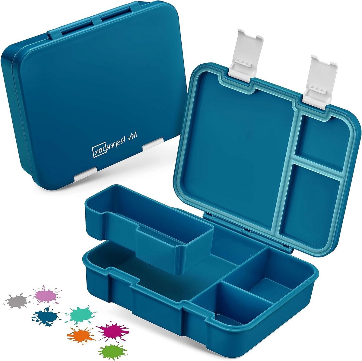 Kinder-lunchbox - Jin Bento Box voor kinderen voor op school en kinderdagverblijf (Petrol)