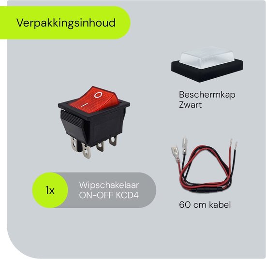 Restagraf Pull switch with pilot light, 4 colours, 3-pole, 8.3 mm bore