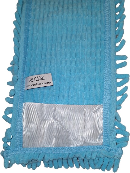 Mop microvezel pockets Rasta Blauw 44x13 cm van Niveau. — afbeelding 4