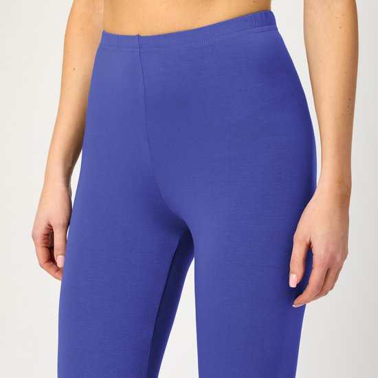 Merry Style MS-MS10-144-LE Dames Capri Leggings - Sport - Vrijetijdsbroek - 3/4 Lengte - Viscose - Sporbroek - Yogabroek - Kobalt - S