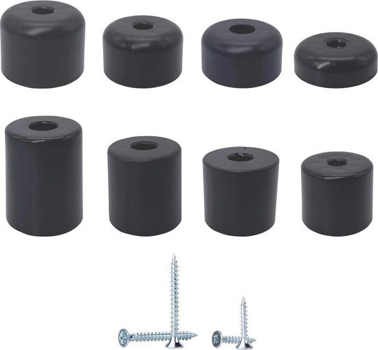 Pack Van 8 Stuks  50 Mm Diameter Meubelpoten Rond, Hoogte 35 Mm Materiaal Kunststof Schroeven Inbegrepen 8 687975815