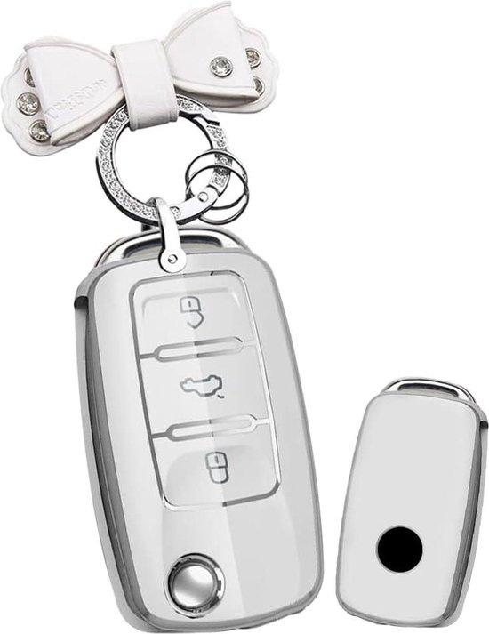 HIBEYO Klapsleutel autosleutel hoes past voor Renault Cover beschermhoes sleutelhoes voor Renault Koleos Kadjar Clio Megane Master Bus Captur accessoires met sleutelhanger 3-toetsen B zwart