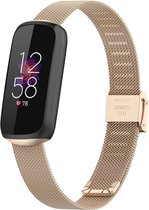 Fitbit Luxe Bandje Milanese Staal met Magneetsluiting Zwart