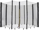 AREBOS Veiligheidsnet trampoline | Ø 366 cm | 8 stangen | fijnmazig-UV-bestendig