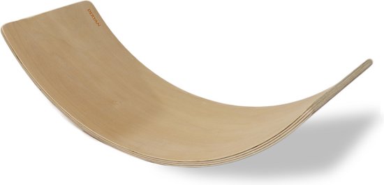 Wobbel360 Blank Gelakt – Tavola Bilanciamento In Legno Olistica, Gioco Sensoriale Per Bambini, Altalena, Scivolo, Ponte E Seduta