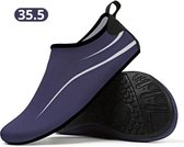 Livano Waterschoenen Voor Kinderen & Volwassenen - Aqua Shoes - Aquaschoenen - Afzwemschoenen - Zwemles Schoenen - Marineblauw - Maat 35.5