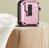 Mobigear Hoesje geschikt voor Apple AirPods 1 Hardcase Hoesje | Mobigear Armor Clip - Roze