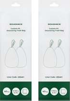 Rootz 2 Pack Drawstring Trash Bags - Garbage Bags - Waste Bags - Polyethylene Plastic - 42cm x 60cm - 15-20 Liter Capacity - Lightweight - Durable - Eco-Friendly