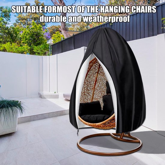 Outsunny Waterdichte Hoes Voor Hangstoel, Beschermhoes, 115 Cm X 115 Cm X 190 Cm~1667v3hg8d800