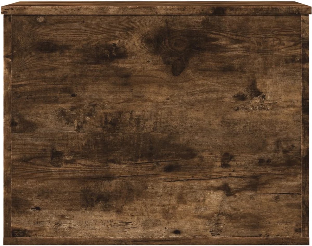 vidaXL - Opbergbox - 60x42x46 - cm - bewerkt - hout - gerookt - eikenkleurig