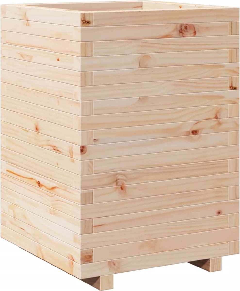VidaXL Plantenbak 50x50x72 5 cm massief grenenhout