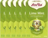 6x Yogi tea Lime Mint Biologisch 17 stuks