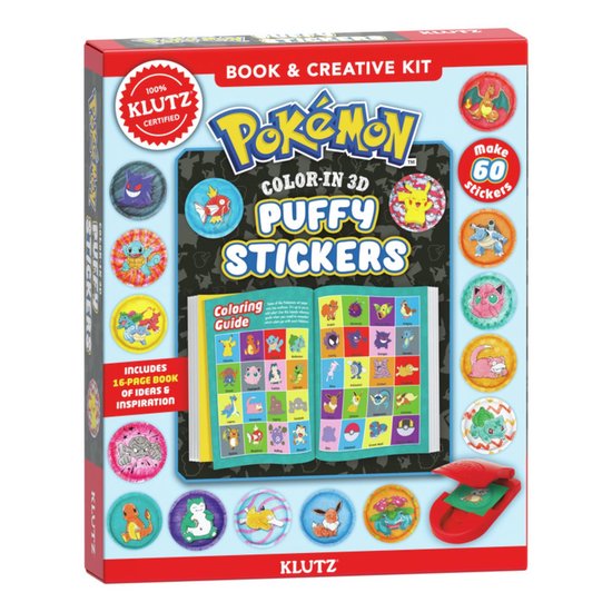 Klutz- Pokemon Color-In 3D Puffy Stickers - cover