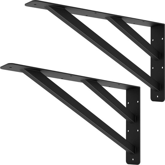 Werkbladsteunbeugels 406 x 228 mm zware plankbeugels - wandgemonteerde