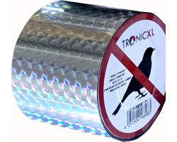 TronicXL 5 Stuks Premium Vogelbeschermingsband - tegen Vogels, Duiven, Kraaien, Raven - afschrikking reflecterend - dubbelzijdig tape - vogelverschrikker – beschermings band