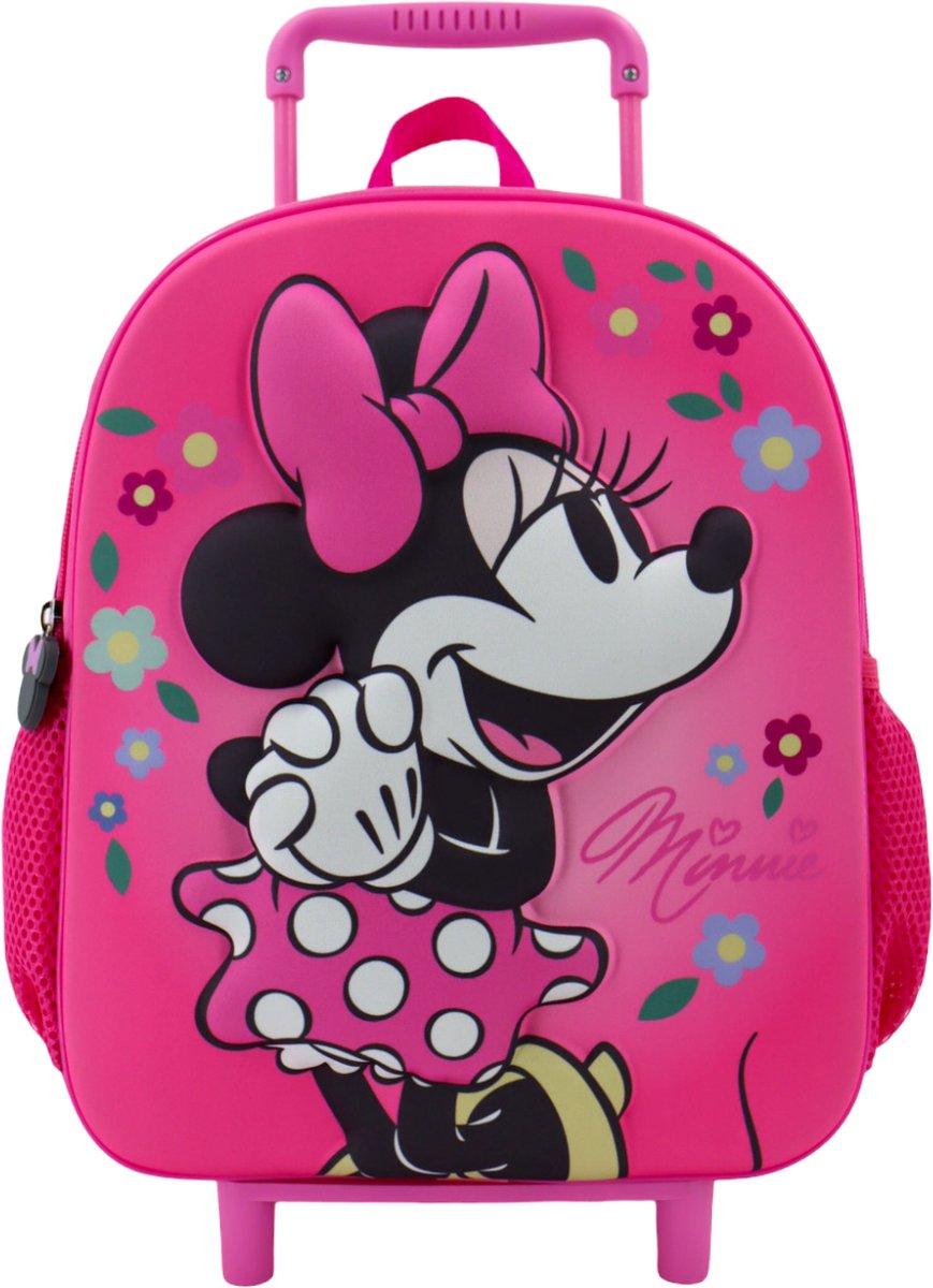 MINNIE MOUSE 3D Trolley Rugzak Rugtas School Vakantie Logeren 2-5 Jaar