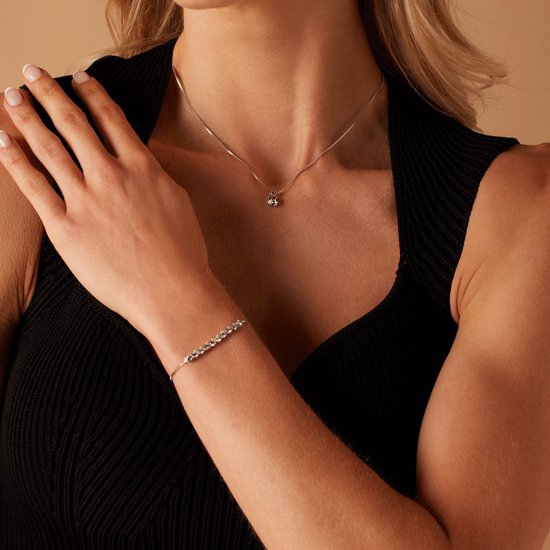 Ensemble argenté Cristal Swarovski blanc