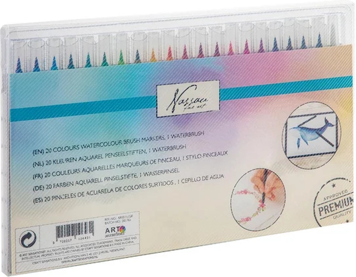 Brushpennen 20pcs - 1 waterbrush - Penseelstiften - Bullet journal - Handlettering set - Fineliners — afbeelding 5