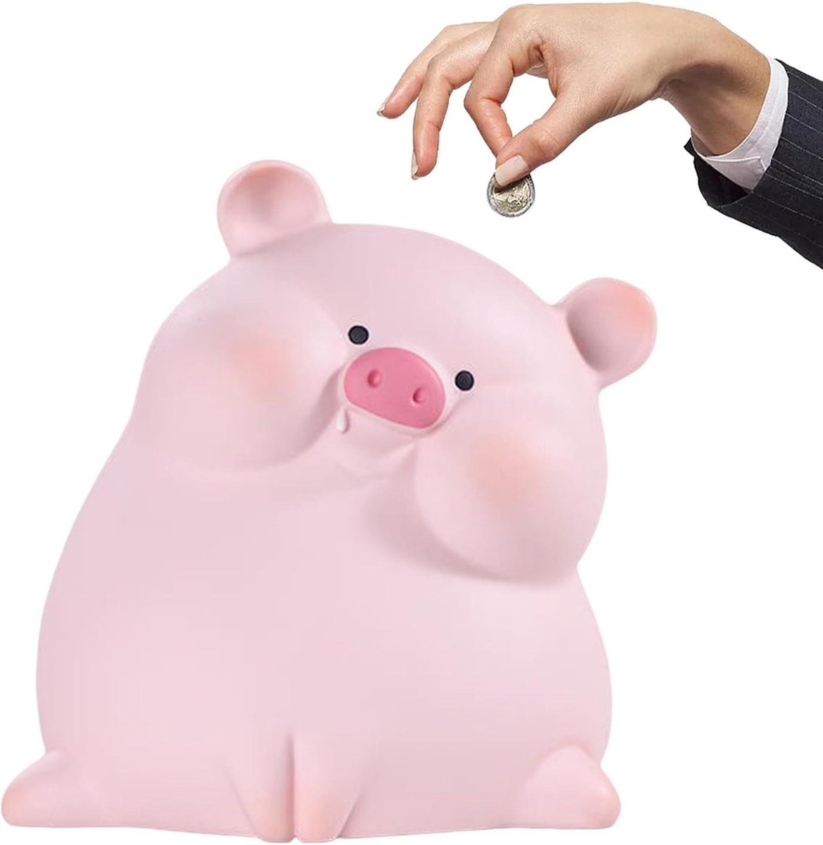Roze spaarvarken voor kinderen met grote capaciteit schattig varken met opening onbreekbare spaarpot voor verjaardag en Kerstmis meisjes en jongens