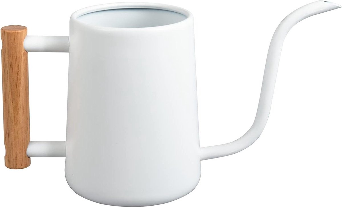 35 oz 1000 ml Indoor Gieter Roestvrij Staal Lange Uitloop Houten Handvat Kamerplanten Vetplanten