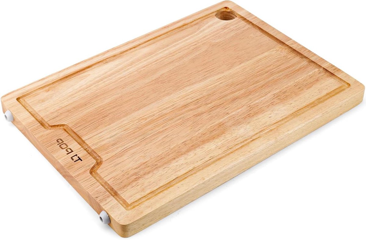 Snijplank hout 33 x 254 cm - voor vlees, groenten, barbecue - met ophanggat