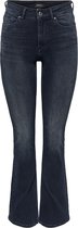 Only Jeans Onlblush Mid Flared Dnm Rea409 Noos 15233833 Blue Noir Denim Femme Taille - W25