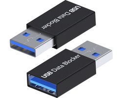 MMOBIEL USB Data Blocker [2-Pack] – Bescherming tegen Hackers, Virussen en Juice Jacking – USB Gegevensblokkering - Alleen voor Opladen USB Adapter, Veilig Opladen – Zwart