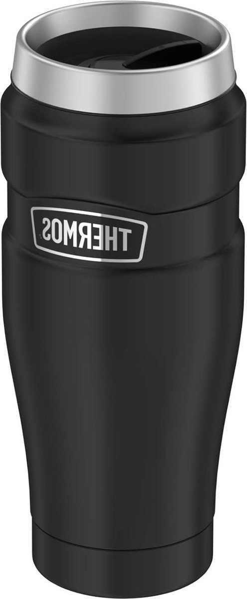 Coffee-to-Go beker Roestvrij Staal 047 L Mat Zwart - Duurzaam - Herbruikbaar