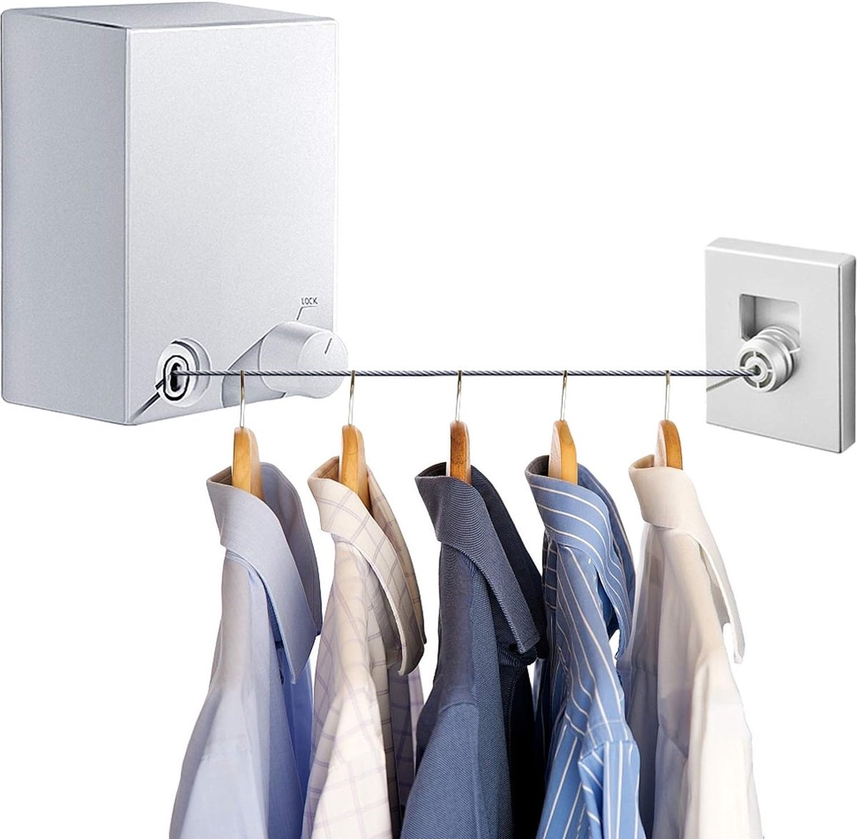 Goedkoopste Intrekbare Roestvrijstalen Uitschuifbare Muurbevestiging - Handige Ophanghaak voor Kleding, Handdoeken en Meer - Duurzame Constructie voor Langdurig Gebruik - Ruimtebesparende Oplossing - Eenvoudig te Monteren - Stijlvol en Functioneel