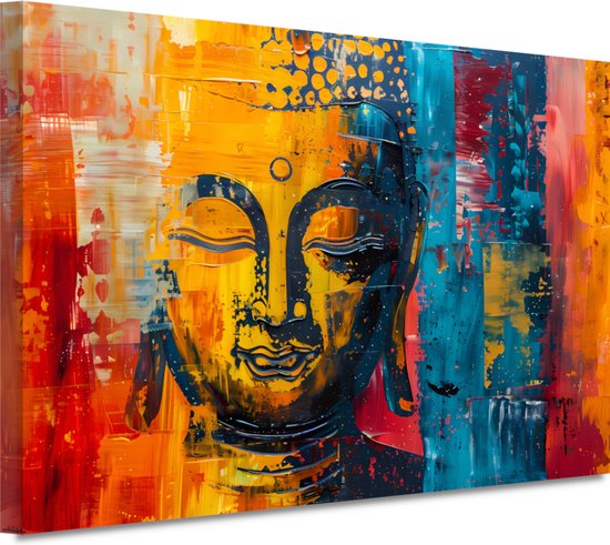 Peintures de Bouddha - Portrait de figure - Peintures sur toile Peinture - Peintures classiques - Toile cuisine - Décoration murale toile 90x60 cm