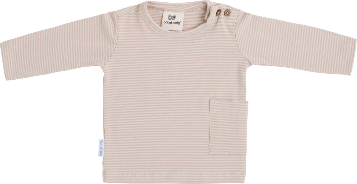 Baby's Only Truitje Stripe - Baby truitje - Oud Roze - Maat 56 - 100% ecologisch katoen - GOTS