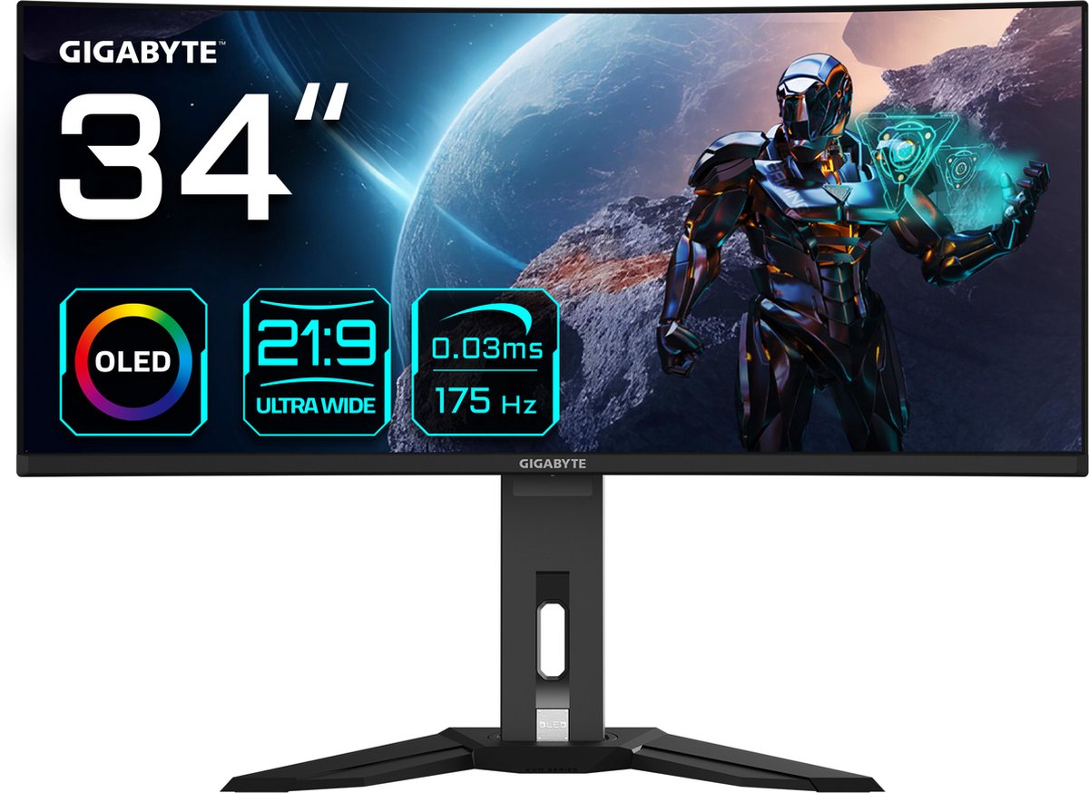 Gigabyte MO34WQC Curved Ultrawide Gaming Monitor 175Hz 34 - Product - €639,00