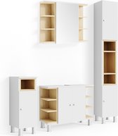 Vicco Aquis Badkamermeubel set – 4 delen Wit