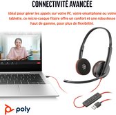 Bol.com HP Poly Blackwire C3220 Over Ear headset Computer Kabel Stereo Zwart Headset Volumeregeling Microfoon uitschakelbaar aanbieding