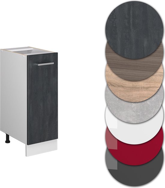 Vicco Armoire à pharmacie R- Line, Béton Zwart / Wit, 30 cm WB Anthracite