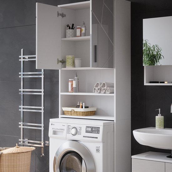 Vicco Badkamermeubelset Wit hoogglans/goud power eiken 4 delen, Irma Vicco Badkamermeubelset Wit hoogglans/goud power eiken 4 delen, Irma