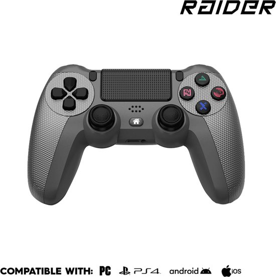 Foto: Raider pro game controller draadloos bluetooth geschikt voor pc ps4 en smartphone zwart