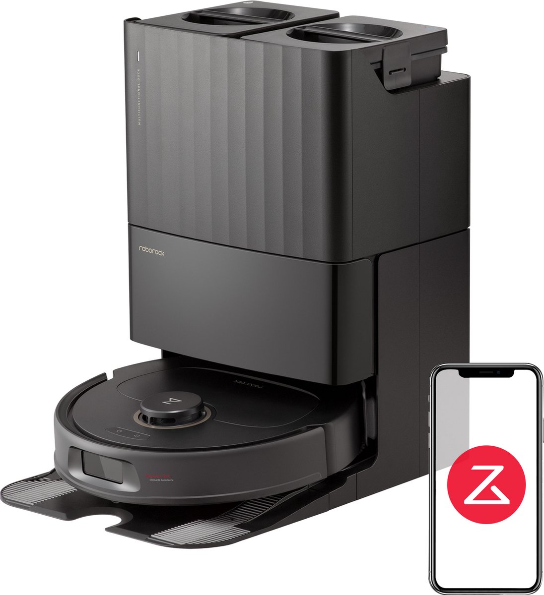 Roborock Qrevo Pro Robotstofzuiger Zwart met Dweilfunctie - afbeelding 2